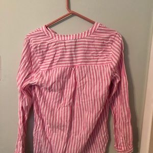 Stripped button long sleeve shirt